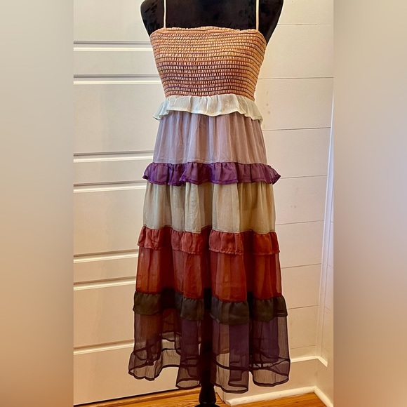 Storia Cabo Paradiso  MULTI-COLOR TIERED MAXI DRESS size s in new like condition - Picture 4 of 14